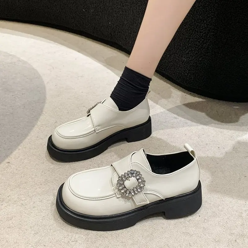 Women's high-heeled shoes Fashion high-heeled shoes Platform high-heeled shoes Lolita Mary Jane Loafers Shoes for Woman Spring