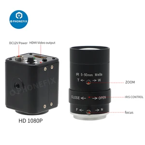 2,0 MP CMOS живая фотокамера, промышленная камера 5-50 мм C/CS Mount 1/3 "F1.6 объектив для прямой трансляции, записи, видеоконференции