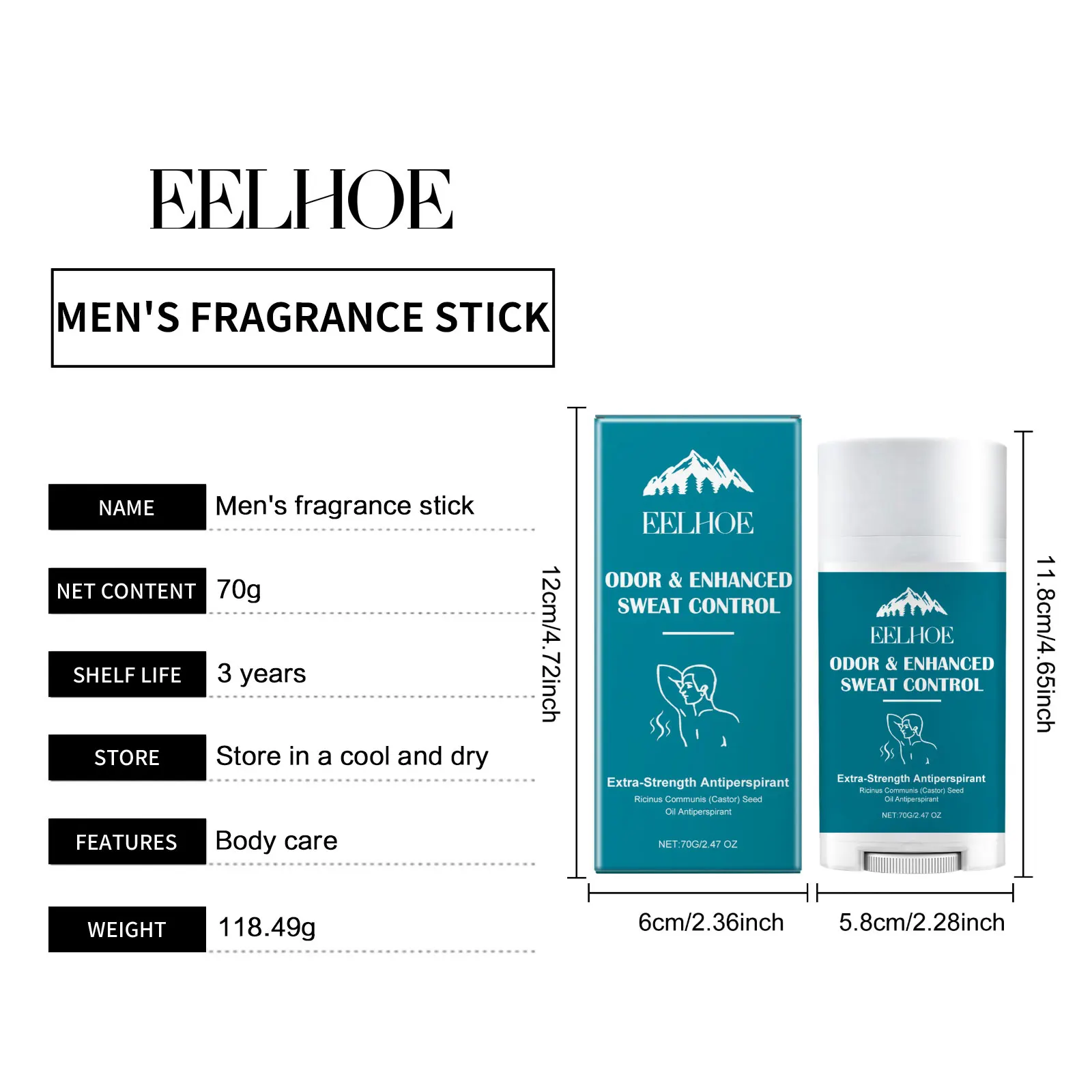Deodorant Stick For Men Long Lasting Anti Odor Protection Vitamin E_voghion.com