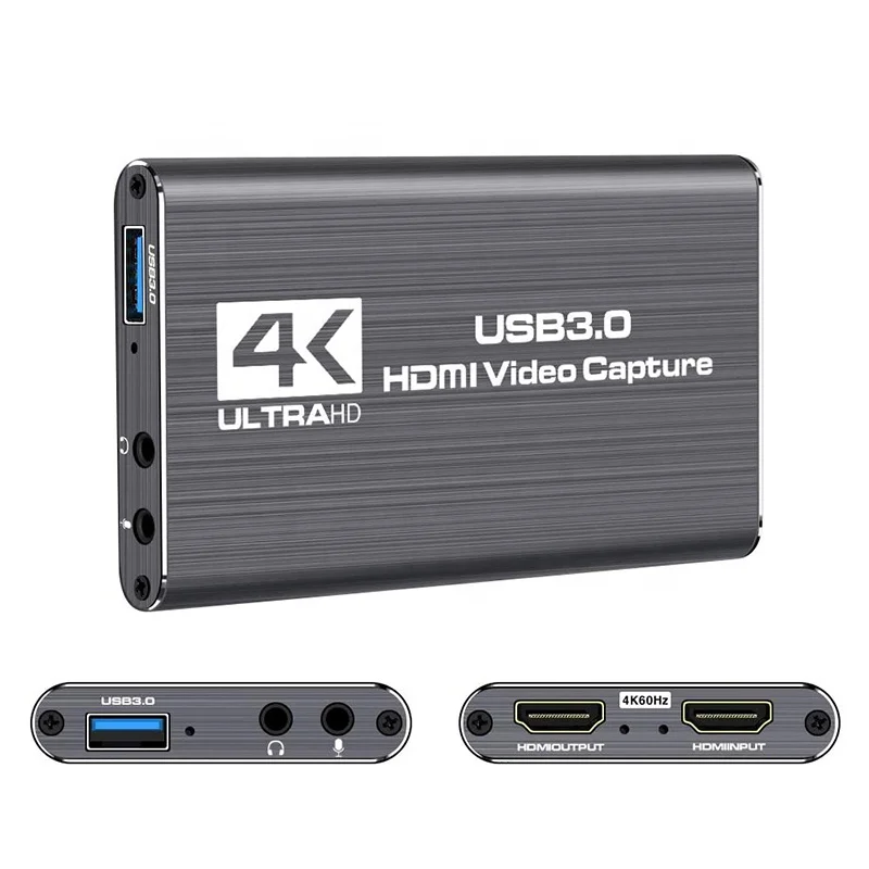 

Высококачественная карта захвата видео 4K HDMI на USB 3,0 запись аудио видео Захват карты 4K 60fps