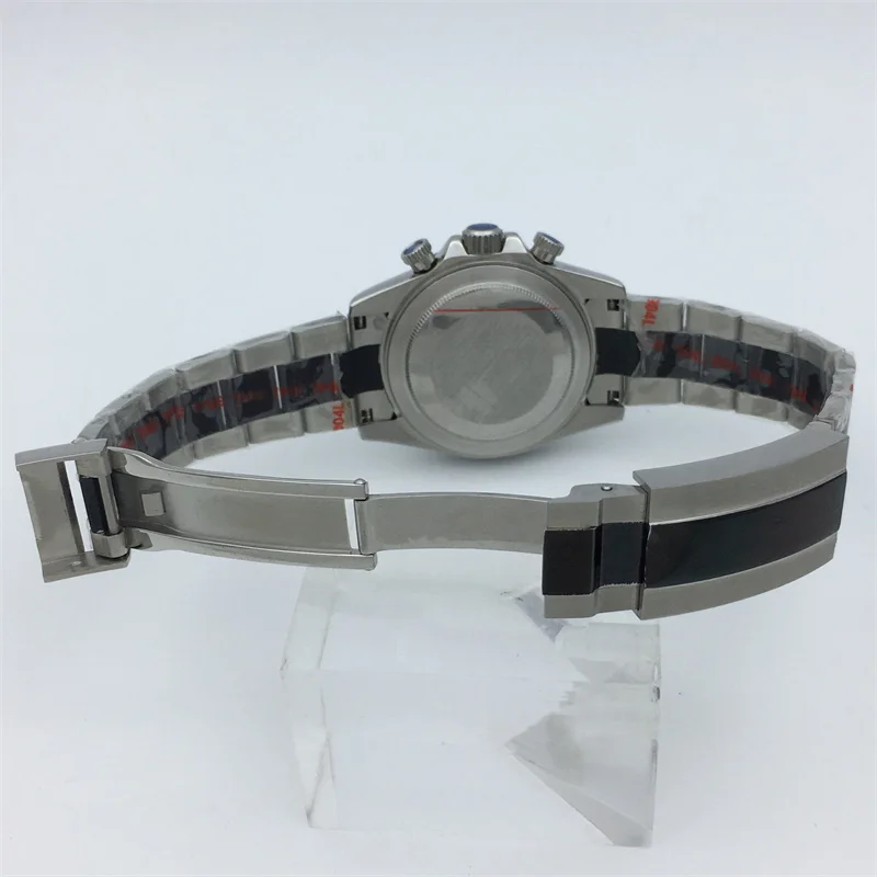 Bliger39mm quartz men's watch VK63 movement motion multifunctional time meter commercial sapphire glass stainless steel bracelet