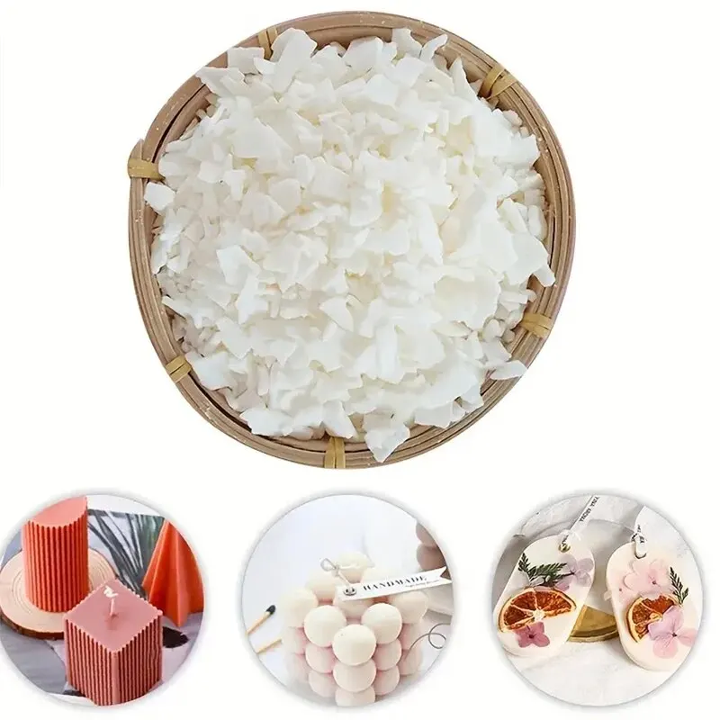 200G/1LB Natural Soy Wax Candle Material For DIY Candle Making Supplies Smokeless Candle Wicks Making Crafts