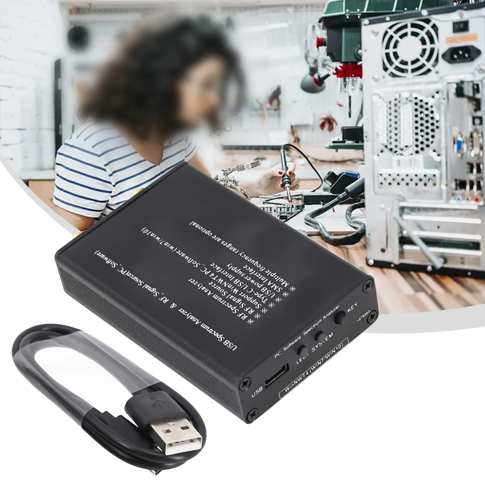 

Прочный Новый анализатор спектра 33 МГц-4400 МГц USB WinNWT4, инструмент для анализа домена, анализатор спектра источника сигнала