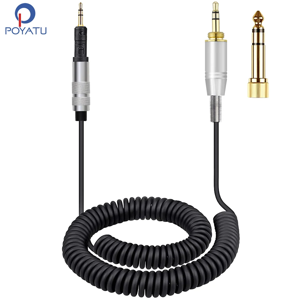 

Poyatu Spring Relief Coiled Cable for Audio Technica ATH-M50x ATH-M40x ATH-M70x ATH M50x M40x M70x Headphones Cables Cords Wire