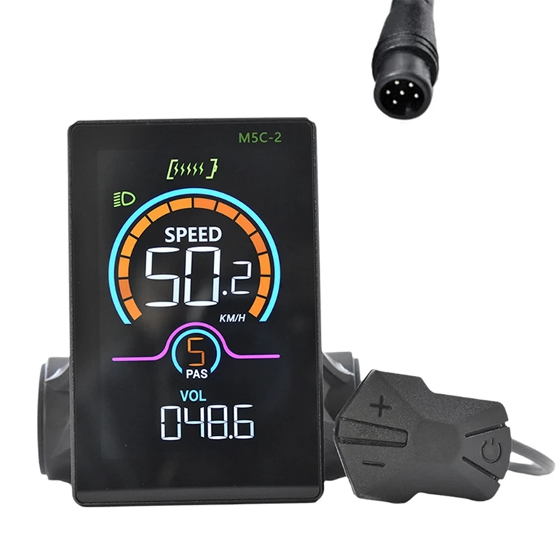 M5C-2 E-Bike Bluetooth LCD Display Electric Scooter Speedometer LCD Panel UART For Mountain Electric Bike 6PIN
