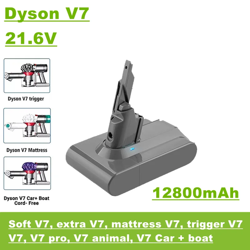 

Batterie Rechargeable Pour Aspirateur 21.6v, 12800mah, Pour Dyson Série V7 Moelleux, V7 Pro, V7 Animal, V7 Vide + Bateau, Etc.