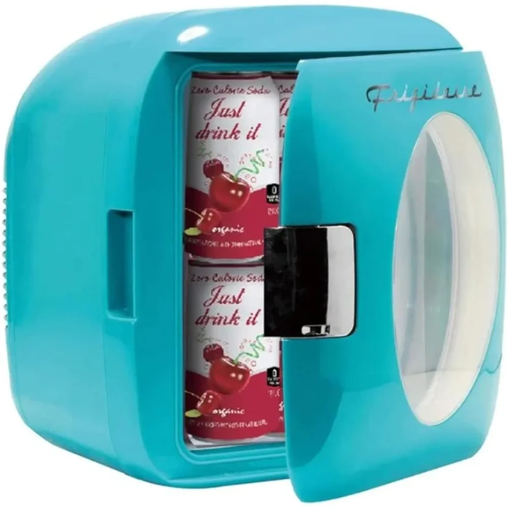 

Retro Mini Fridge, 12/ 9 liters Cans Beverage Cooler, 100% Freon-Free & Eco Friendly Perfect for Home, Office Cars Refrigerator