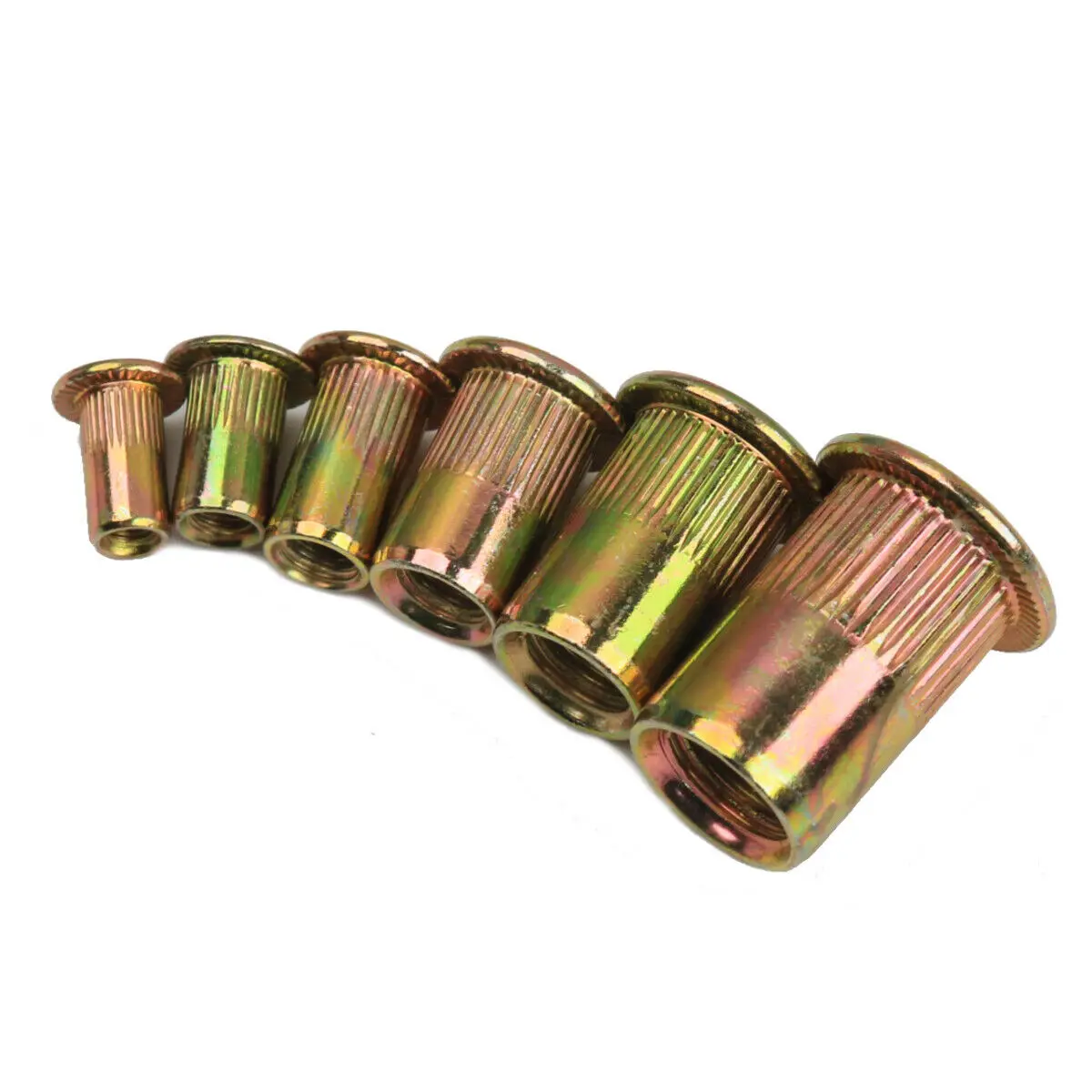 carbono de aluminio cabeca plana rebite porca 03