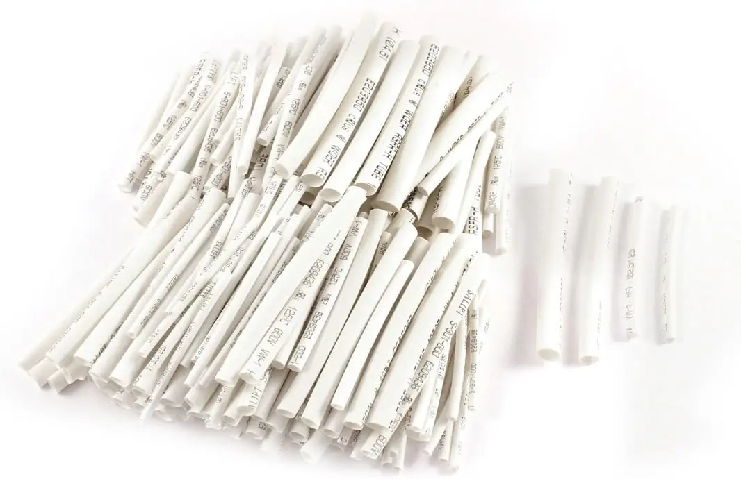 

Keszoox 200 Pcs 4 Sizes Polyolefin Heat Shrink Tubing Cable Sleeve White