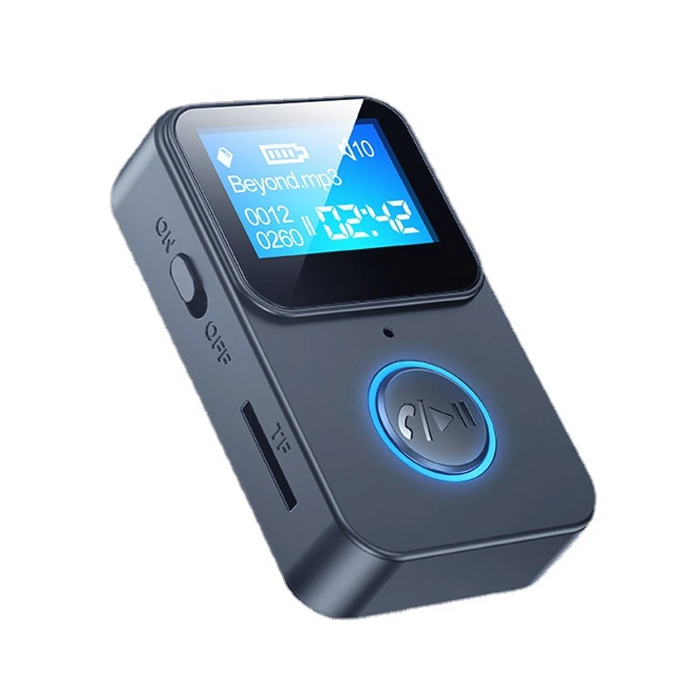 Bluetooth-compatible Music Player Audio Adapter With Lcd Screen 5v Black Audio Receiver C33 5.0 Mp3 Player Music Media