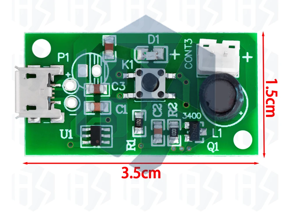 1 ~ 5 Stück USB Mini Luftbe feuchter DIY Kits Nebel macher und Treiber Leiterplatte Nebel gerät Zerstäubung sfilm Zerstäuber Blatt Mini oszillierend – Detail 10