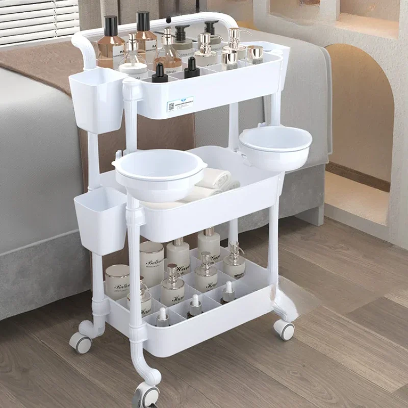 Salon Equipment Furniture Aesthetic Auxiliary Cart Bar Lashista Beauty Trolley Organizer Wheels Organizers Trolleys Trolly Tray