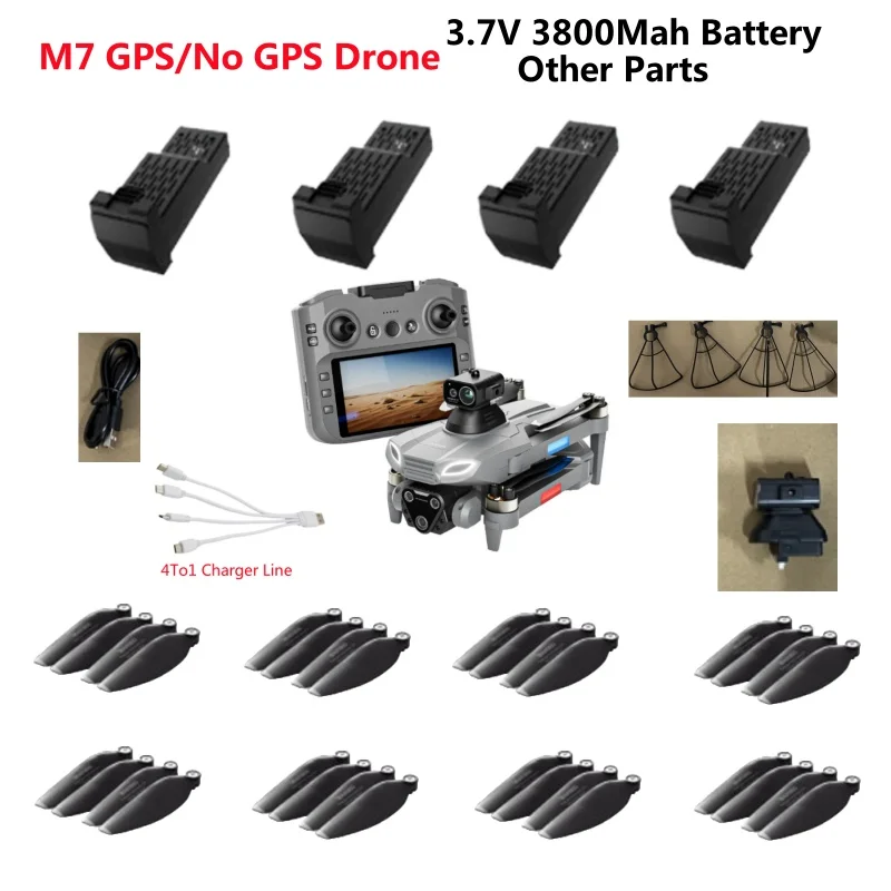 Lot de batteries et câbles pour drone GPS/No GPS - 1 à 4 batteries