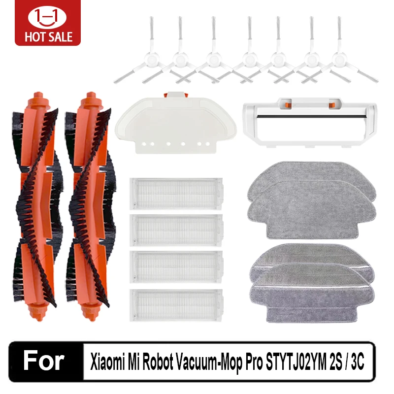 

For Xiaomi Mijia Mi Robot Vacuum-Mop Pro STYTJ02YM 2S / 3C / Conga 3490 Viomi V2 PRO V3 SE Main Side Brush Hepa Filter Mop Part