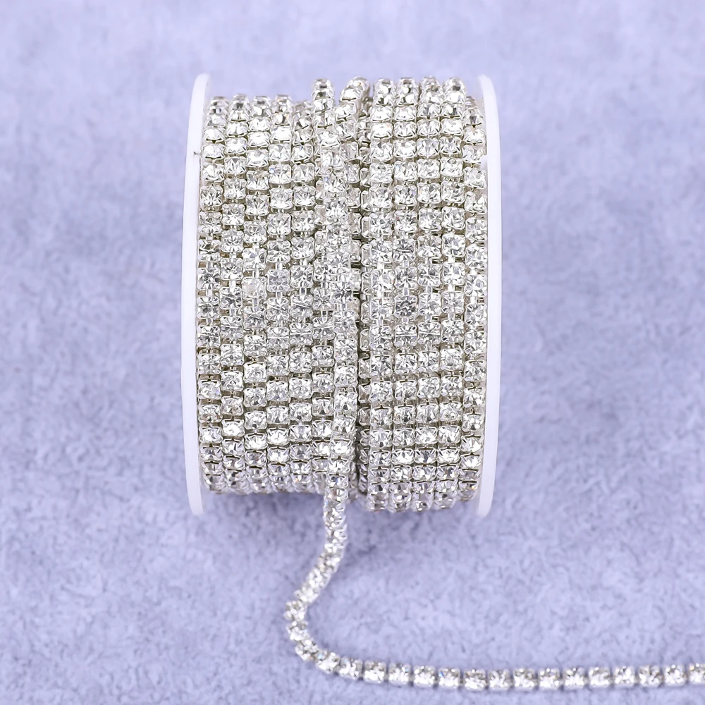 Radiant Gold Rhinestone Decorative Crystal Trim
