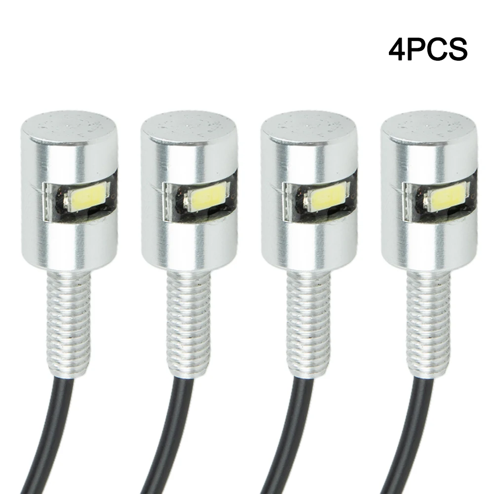 

4pcs Car Motorcycle Number License Plate Lights 12V LED 5630 SMD Auto Tail Front Screw Bolt Bulbs Lamps Light Source Universal