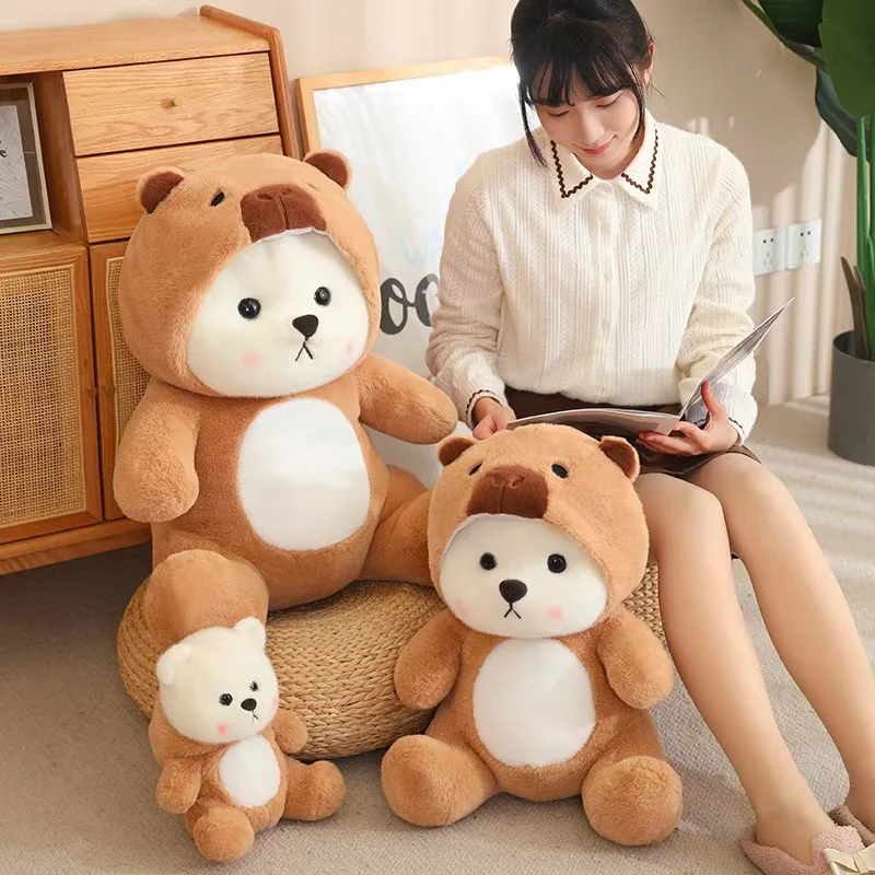 Plush Toy Cute brown bear fairy tale plush toy plush animals with hats bear Kawaii soft doll pillow girls room decoration children's gift