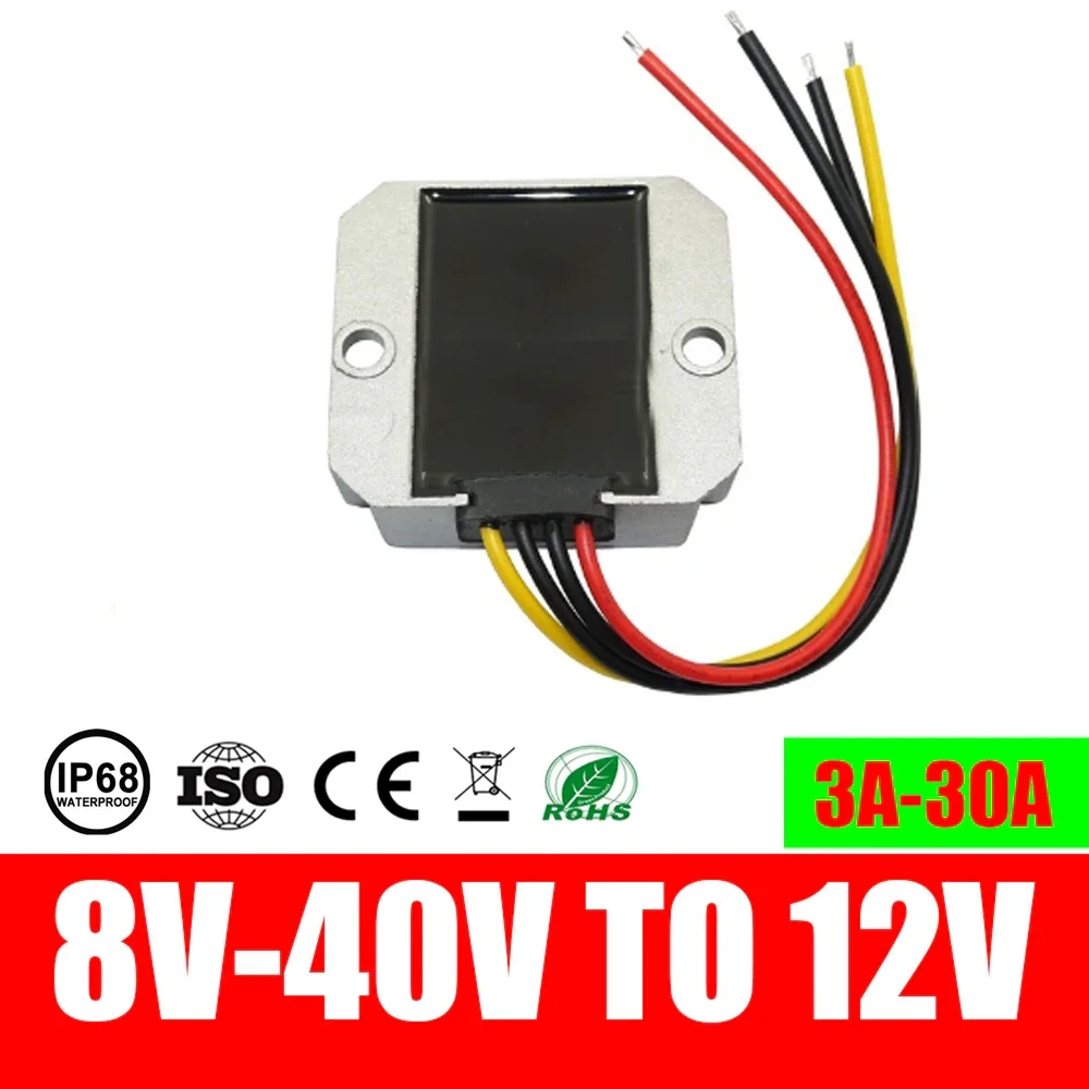 8V-40V to 12V 25A-2A Step down/Up DC-DC Converter Car 12 volt stabilizer Buck Boost Module Voltage Regulator Power Converter