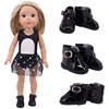 5 Cm Black Buckle PU Doll Shoes Sneakers Canvas For 14 Inch Doll&BJD 20cm Cotton Doll 30-33cm Paola Renio Girl`s Toy Russia Gift 2