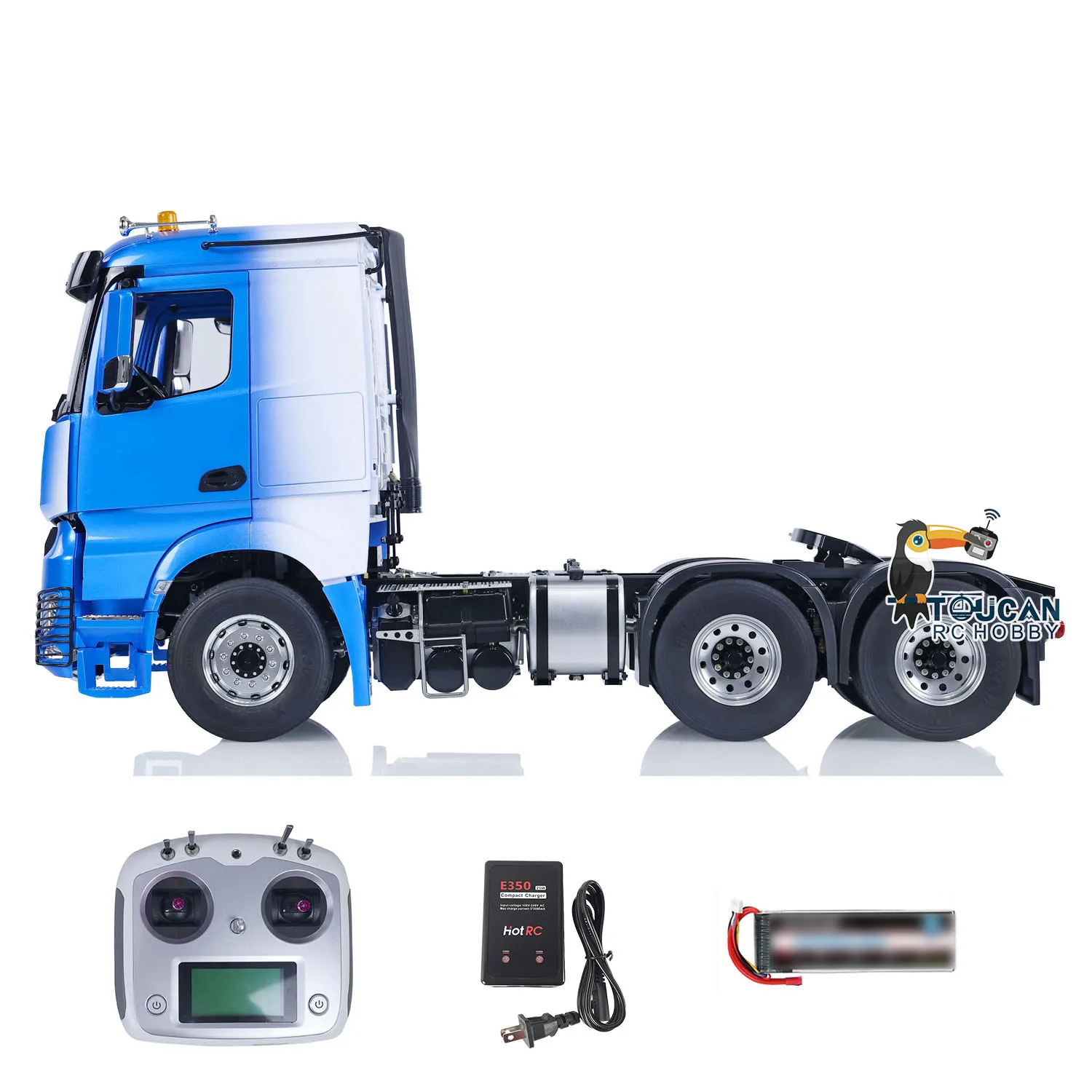 LESU RTR 1/14 RC Tractor Truck 6x6 FlySky I6S Wireless Control Car Model Metal Chassis Sounds Lights Toys Toucanhobby THZH1678 2