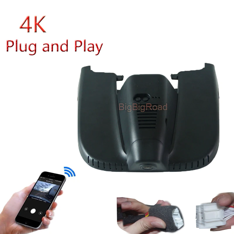 4K Plug And Play Wifi Car Dvr Dash Cam Camera Videoregistratore Per Alfa Remeo Giulia Stelvio 2017 2018 2019 Fhd 2160P