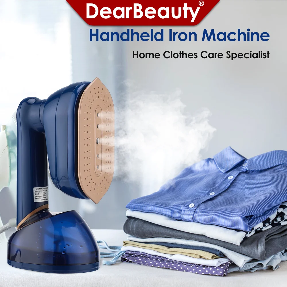 휴대용 의류용 스팀 다리미, 220V 1500W 280ml 발생력, 여행 및 가정용. 9 의류용 물탱크 용량 230ml, 미국/EU 플러그, 습식 건식 핸드헬드 다림질 기계, 휴대용 스팀 청소기 스티머