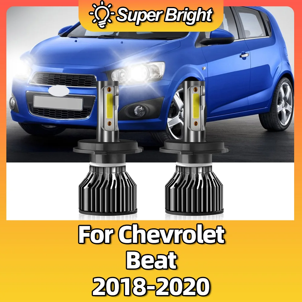 Lampadine 12V Hi/Low Beam 100W 10000Lm Lampade Super Power Lampadina Per Fari A Led 6000K Bianco Brillante Per Chevrolet Beat 2018 2019 2020