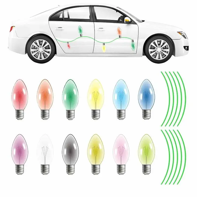 

Light Bulb Stickers Luminous Light Bulb String Wall Decals Car Magnets Stickers Christmas Party Supplies Wall Car Refrigerator