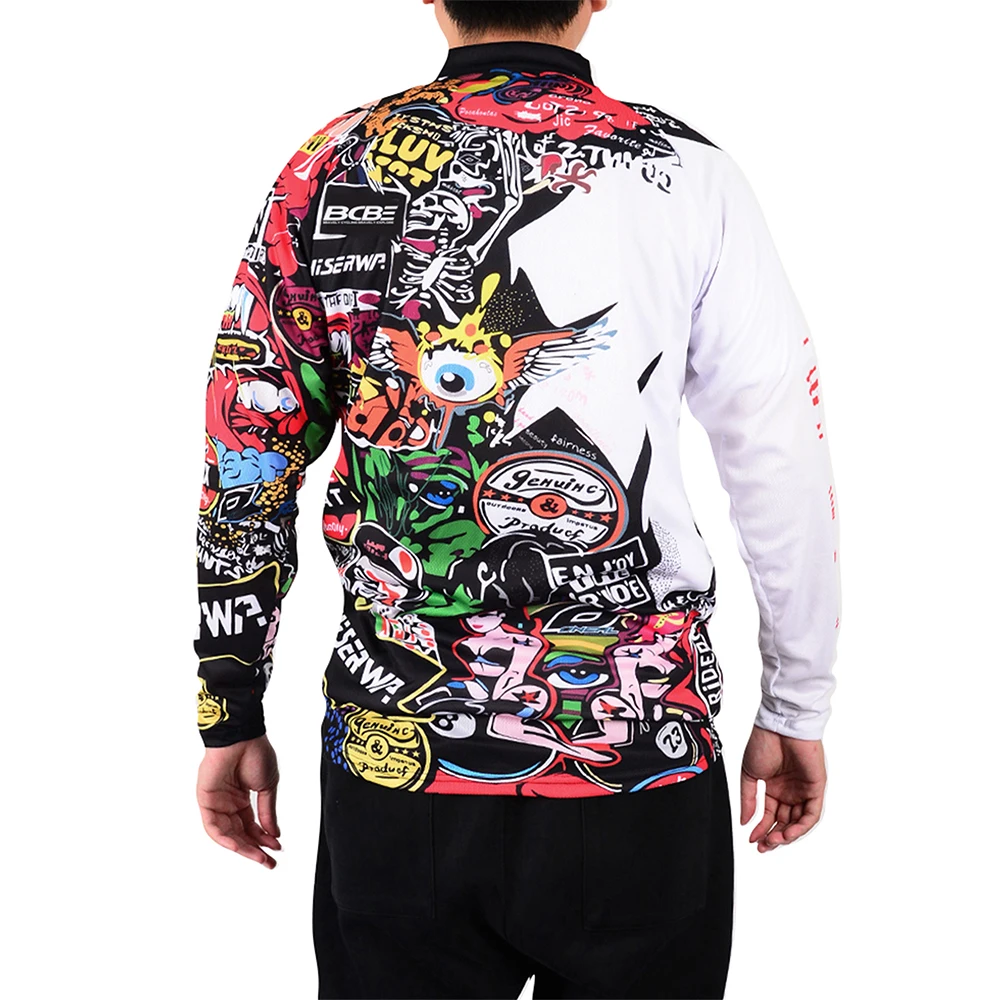 HISERWA Radtrikot Mountainbike-Bekleidung für Herren MTB-Trikot Motocross Hombre Motorrad-Radsport Crossmax Shirt Camiseta – Detail 4