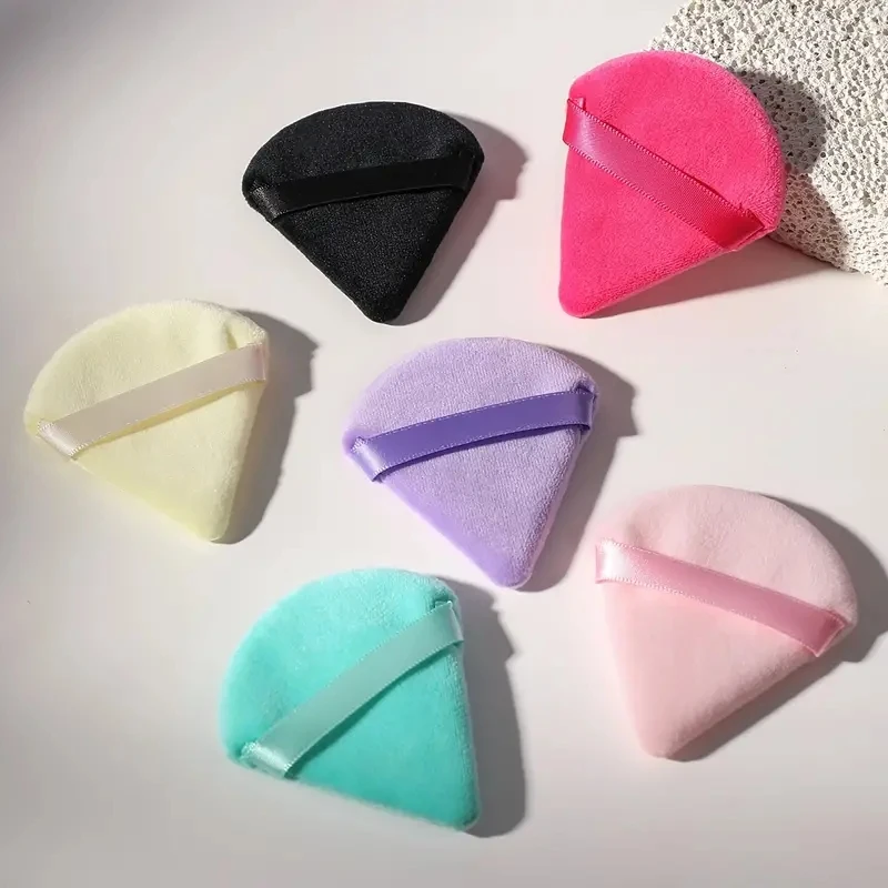 

6Pcs Triangle Powder Puff Face Makeup Sponge Soft Velvet Cosmetic Puff Foundation Puff Makeup Blender Beauty Makeup Tools