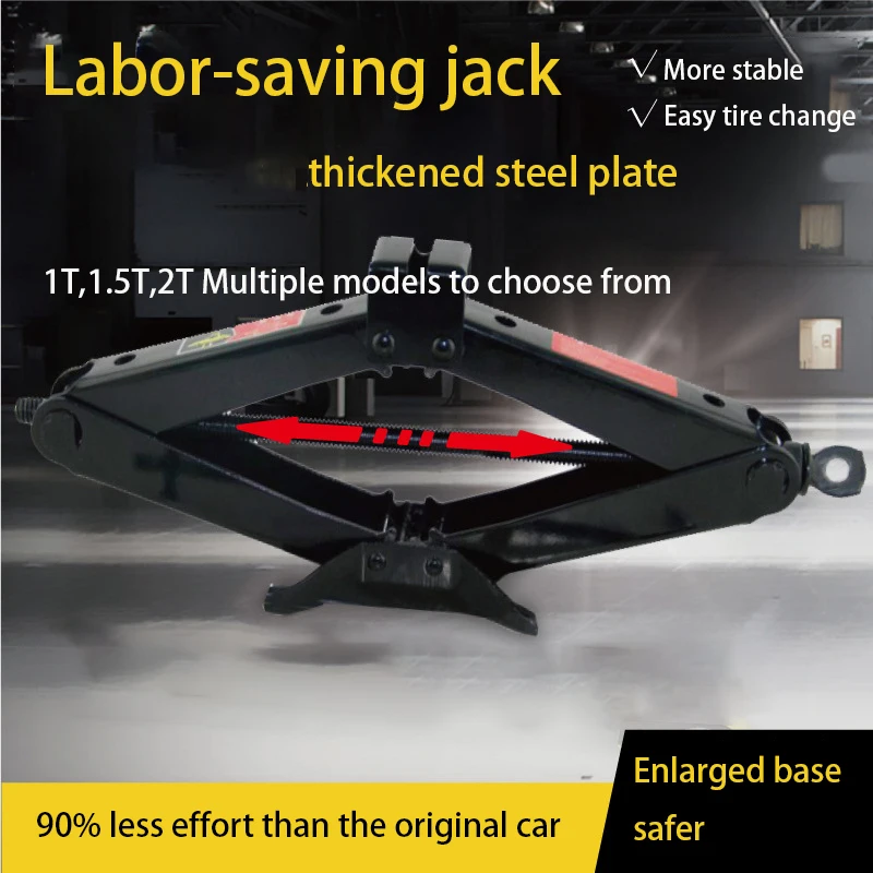 1T,1.5T,2 Tonnellate Di Auto Con Martinetto A Taglio A Bordo Con Uno Strumento Di Cambio Pneumatici Manuale Jack Per Il Risparmio Di Manodopera Per Au