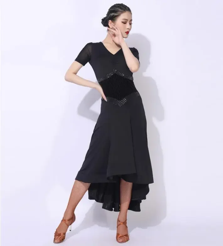 Vestido baile salon morno para mujer, disfraces Tango estandar, faldas vals para practical, ropa fiesta