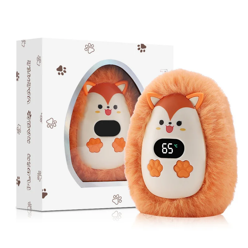 Plush Hand Warmer Mini Hand Warmer Heater Cartoon Portable Hand Heater for Indoor Outdoor Electric Hand Warmer Digital Display