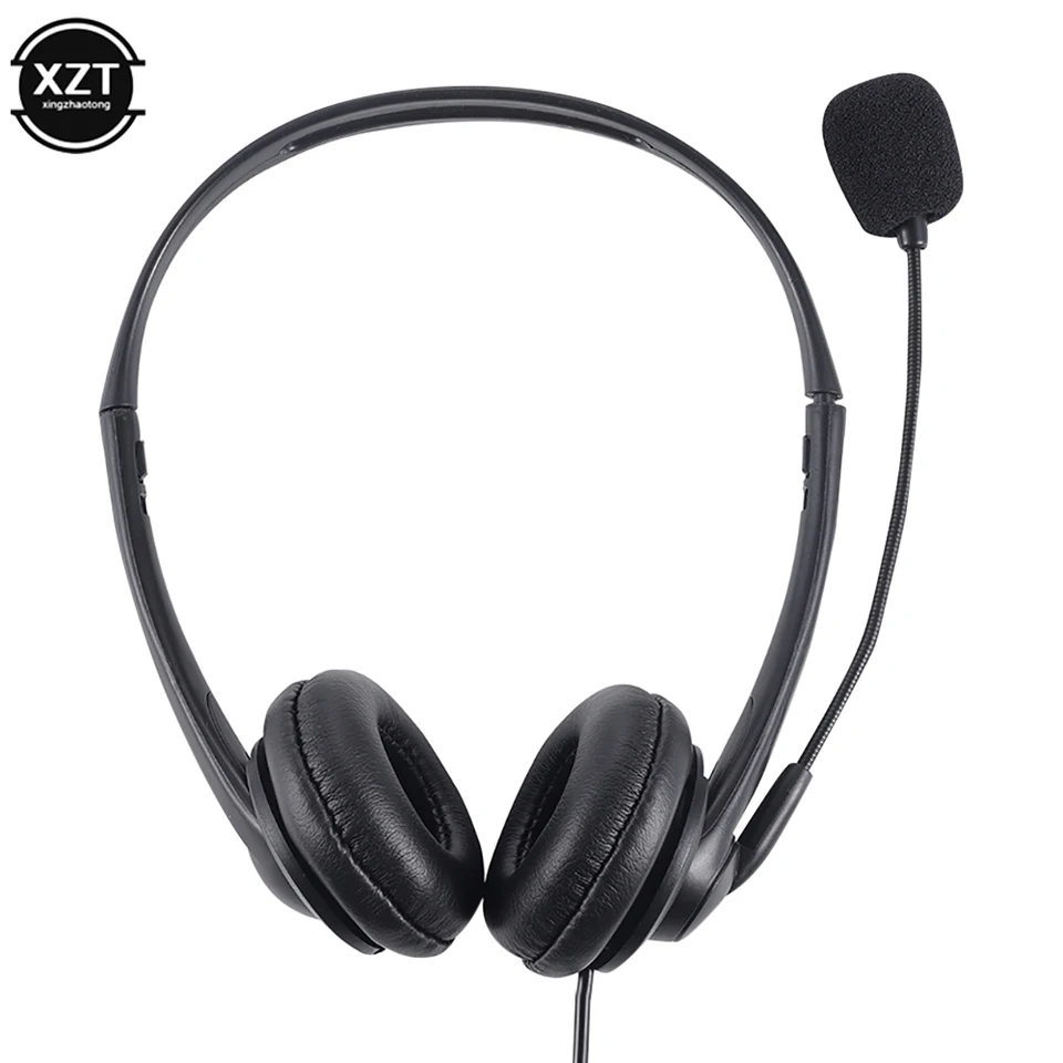 3.5mm Computer Laptop Headphone With Noise Cancelling Microphone For Chatting, Network Teaching, Video Conferencing, USB Wired_voghion.com