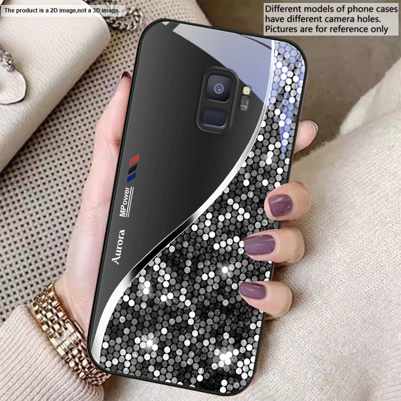 Sleek Silver Metal Curve Glass Phone Case