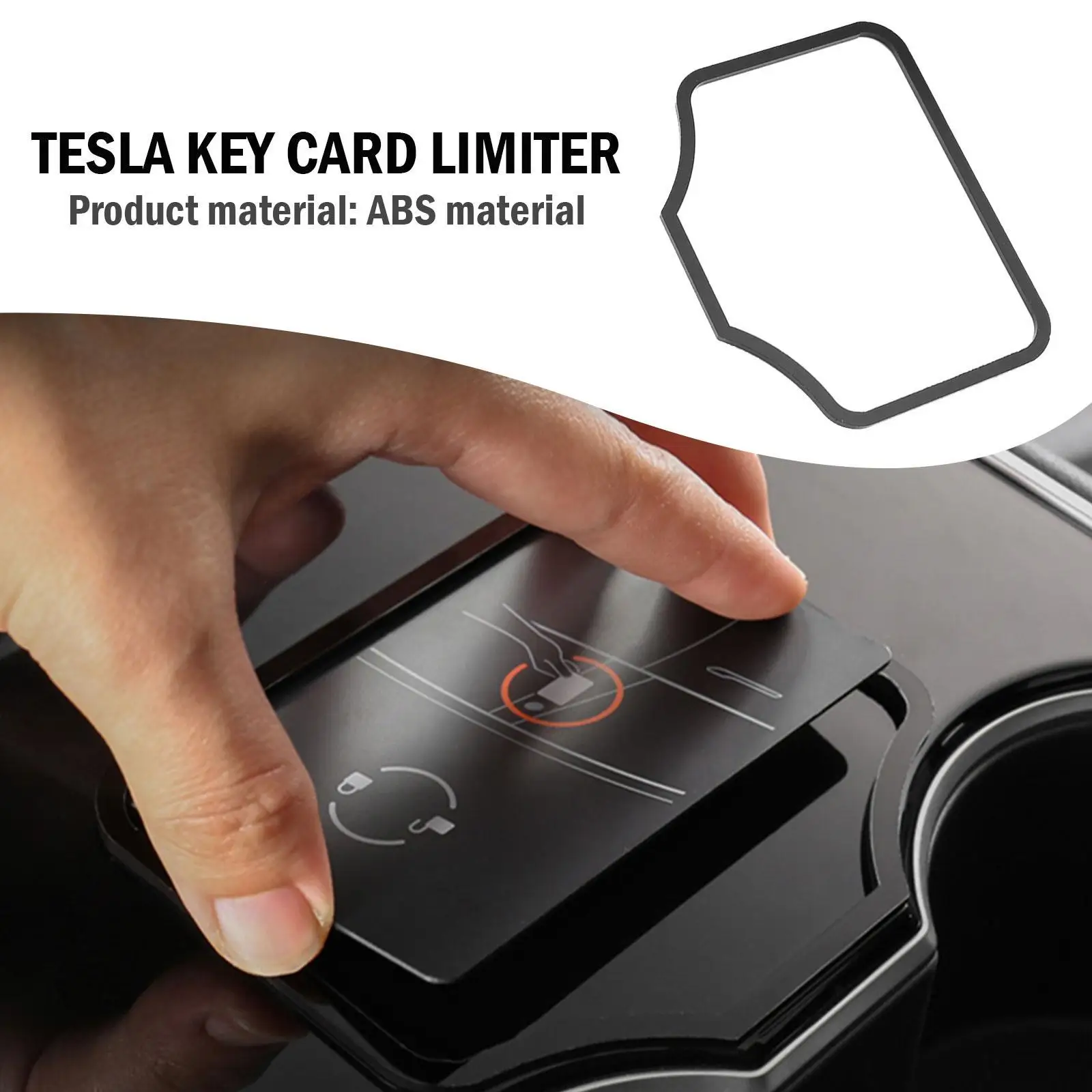 

For Model3 Card Limiter Key Induction Card Slot Start Position Modified Interior Accessories Acrylic Sticker Card H0H2