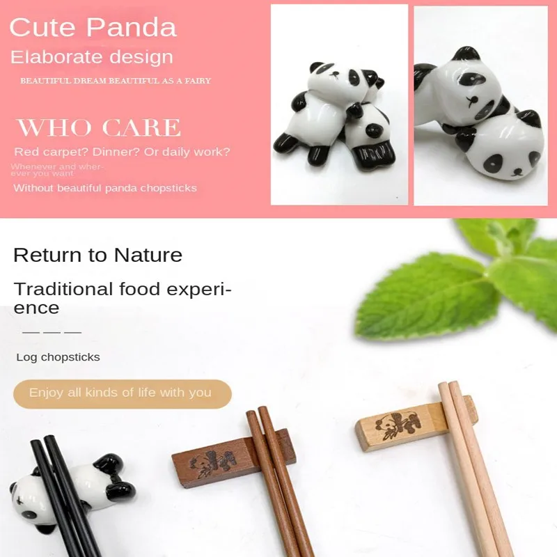 2 Pair Reusable Chopsticks Tableware Non-Slip Chinese Natural Wooden Chopsticks Tableware Gift Kitchen Tools