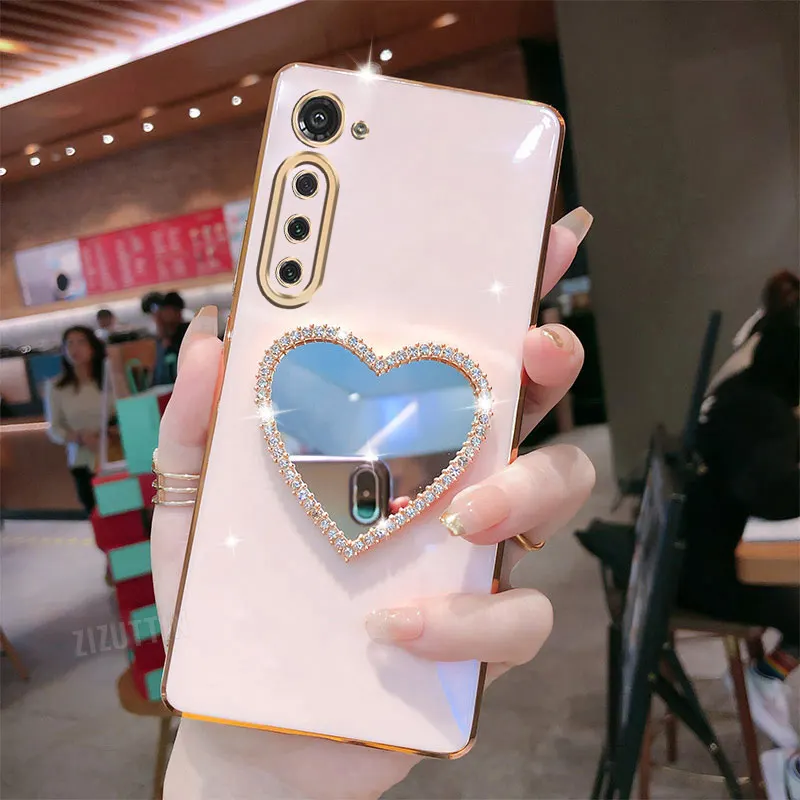 Lucky Clover Strap Mirror Phone Holder Case