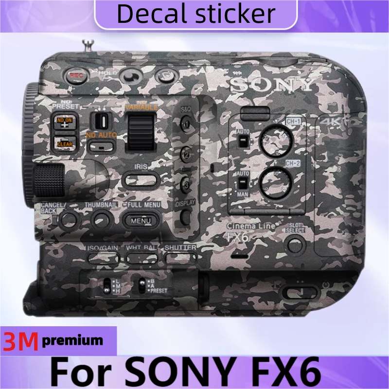 Per Sony Fx6 Camera Body Sticker Pelle Protettiva Decalvinyl Wrap Film Anti-Scratch Protector Coat