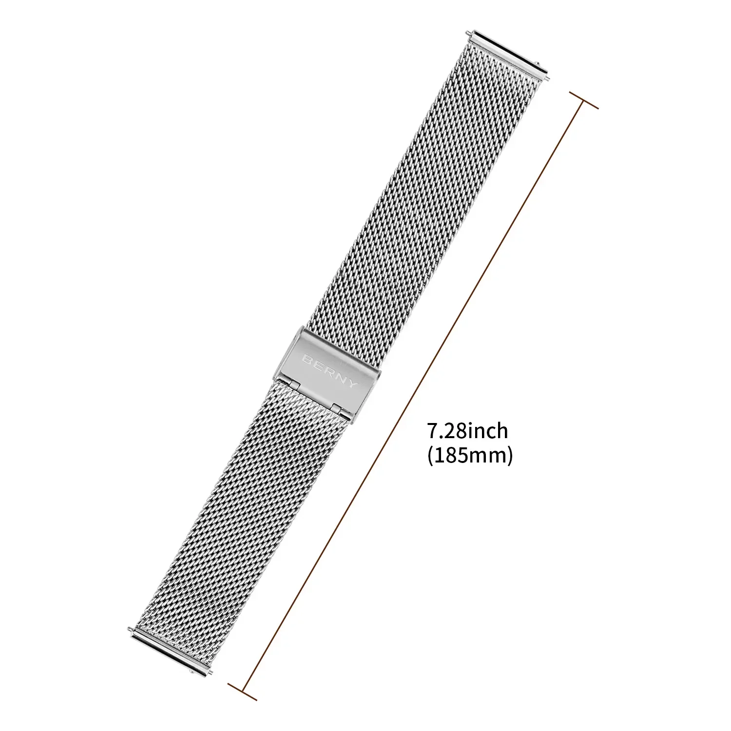 BERNY Watch Strap Stainless Steel Woven strap Easy Replace 18/20/22/24mm Woven Grain Watch Bands Skin Breathable Watch Bracelet