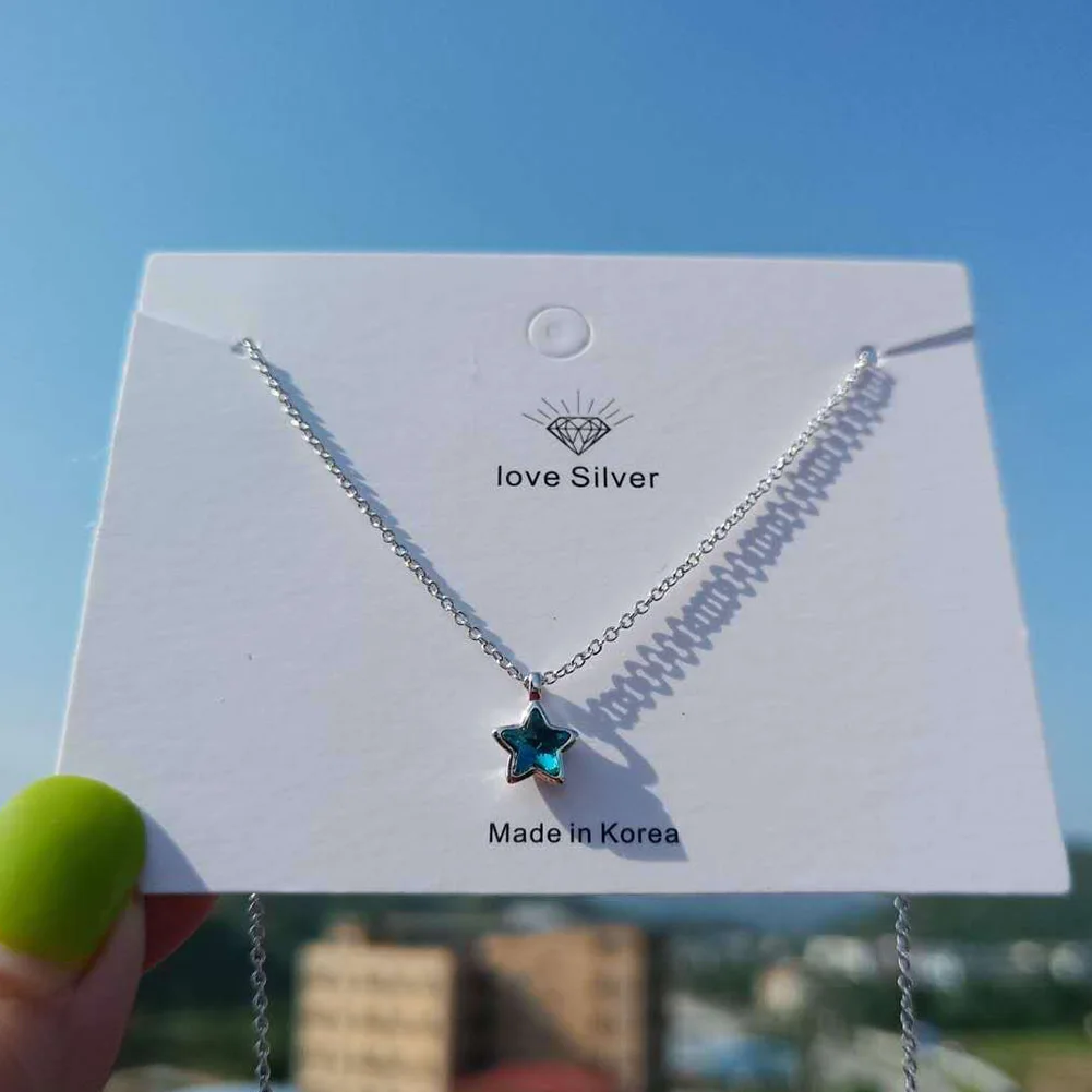 925 Sterling Silver Fine Jewelry Sets for Women Crystal Star Earrings Necklaces Female Elegant Luxury Accessories jewelry set silver jewelry silver jewelry set crystal jewelry set