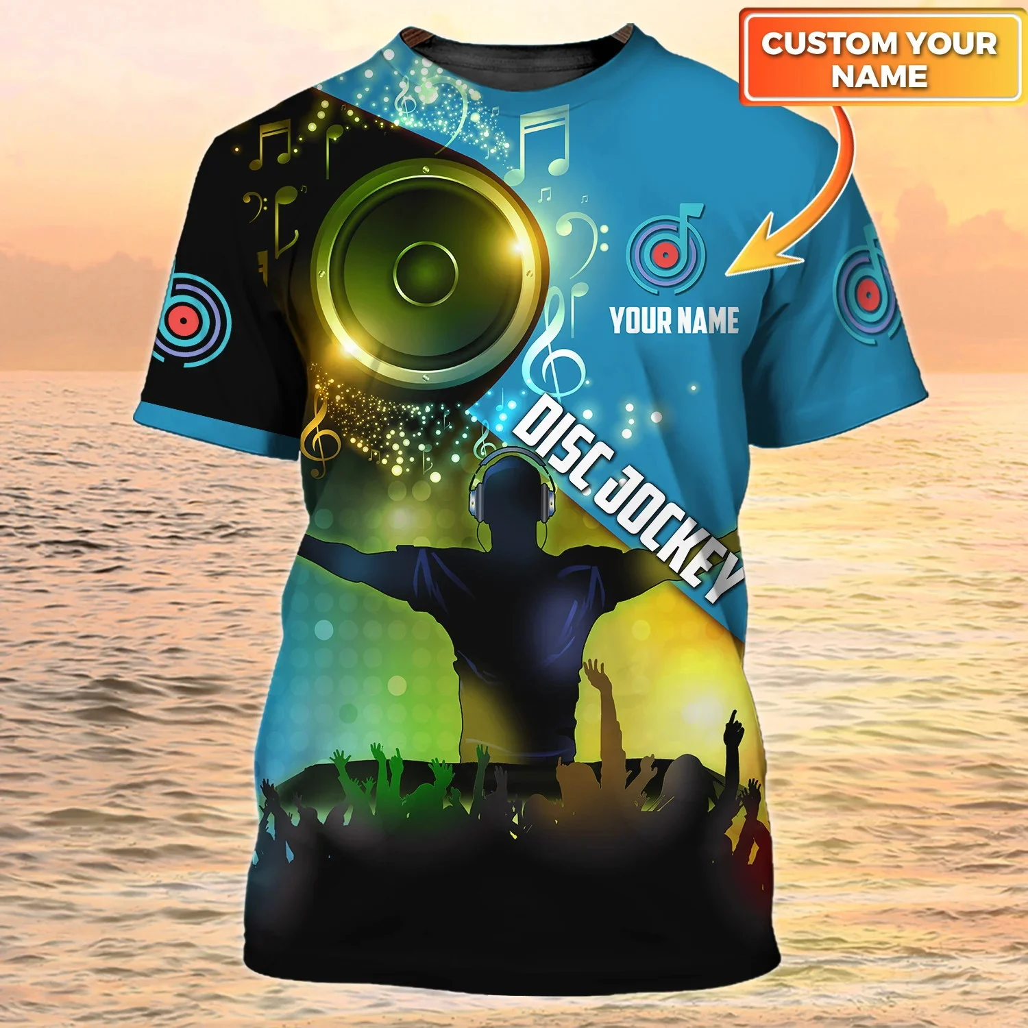 Neuestes Sommer-Herren-Halloween-T-Shirt mit personalisiertem Namen, Rock-DJ-Disco-Player, 3D-gedrucktes T-Shirt, Unisex, lässig, cooles T-Shirt DW114 – Detail 17