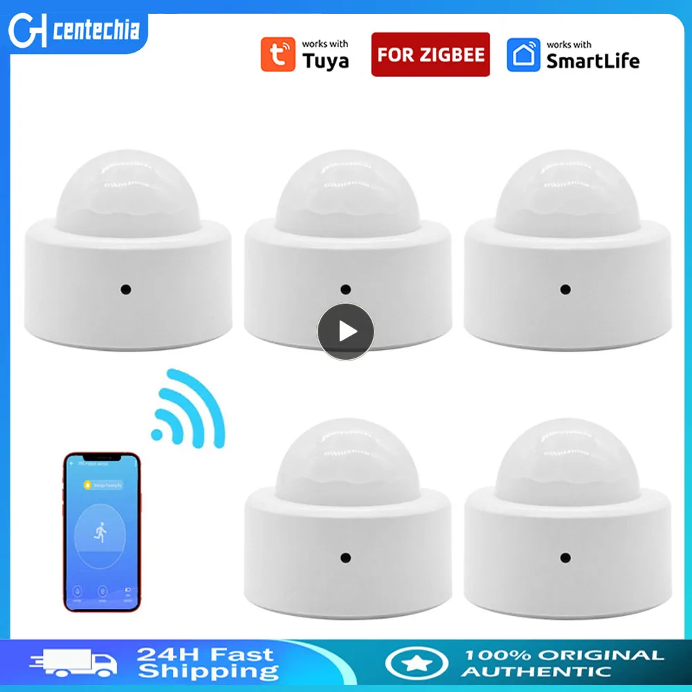 

1~8PCS Tuya Zigbee Presence Sensor Human Body Sensor Body Movement Mini PIR Motion Sensor Smart Home Automation Residential