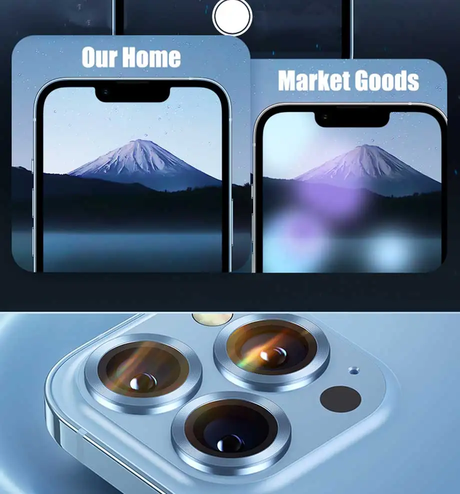 Luxury Camera Lens Protector Glass For iPhone 13 12 11 Pro Max Camera Protective Glass For iPhone 12 13 Mini Back Lens Protector phone screen cover