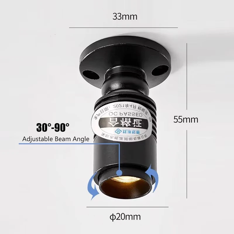 3W Mini Surface Mounted Spotlight image 3