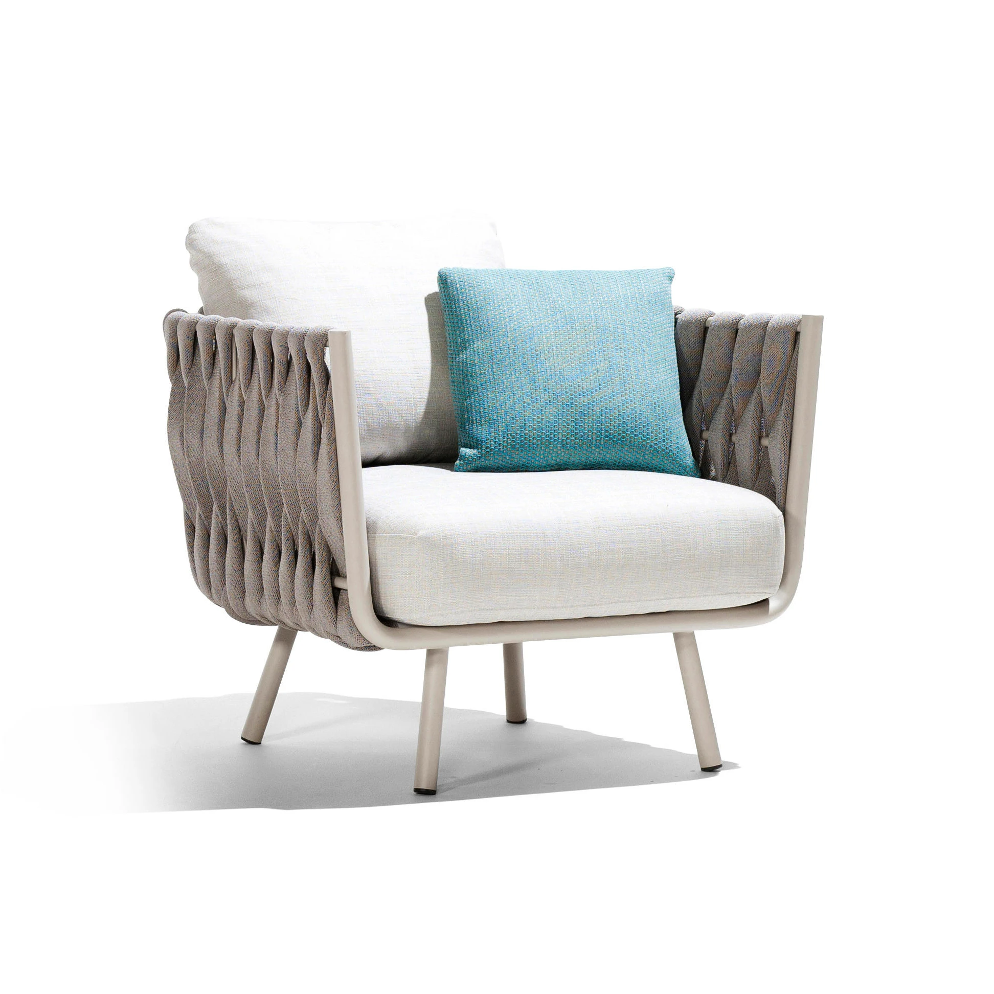 

Outdoor single person sofa, coffee table combination, outdoor balcony, garden, sun protection, courtyard, rattan weaving, adult