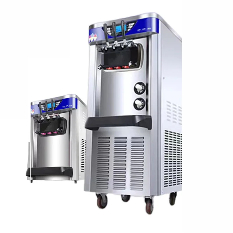 

22-32L/H Ice cream machine commercial soft ice cream machine automatic ice cream machine vertical cone type stall equipment