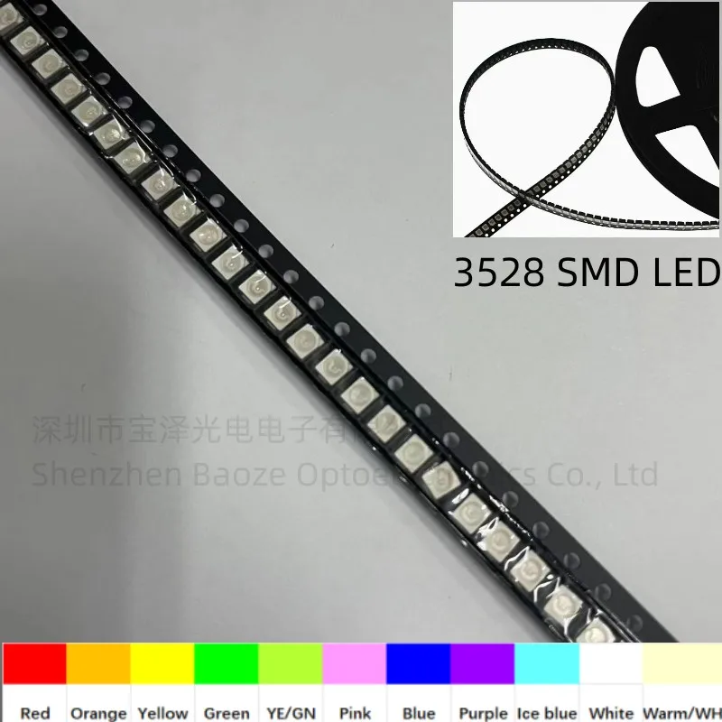 รูปสินค้า LED หลากสี 100 ชิ้น สำหรับงานไฟฟ้า