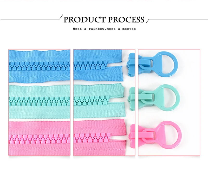 Sewing Threads 5/10Pcs 25cm Extra Large Resin Zipper Color No Endless Lock Zippers Pencil Bag Decoration Zip Garment Unstoppable Pocket Zips Ribbons