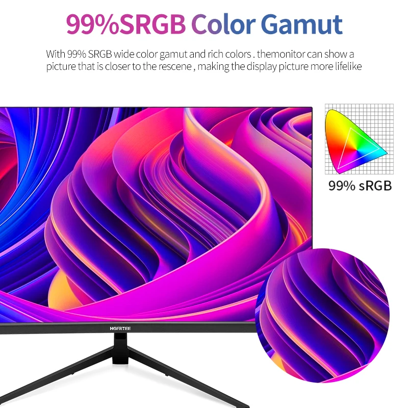 HGFRTEE 4K 27 ġ  3840*2160 繫 ǻ 99% SRGB 10Bit IPS  г ȭ ӿ PC HDMI ȣȯ/DP
